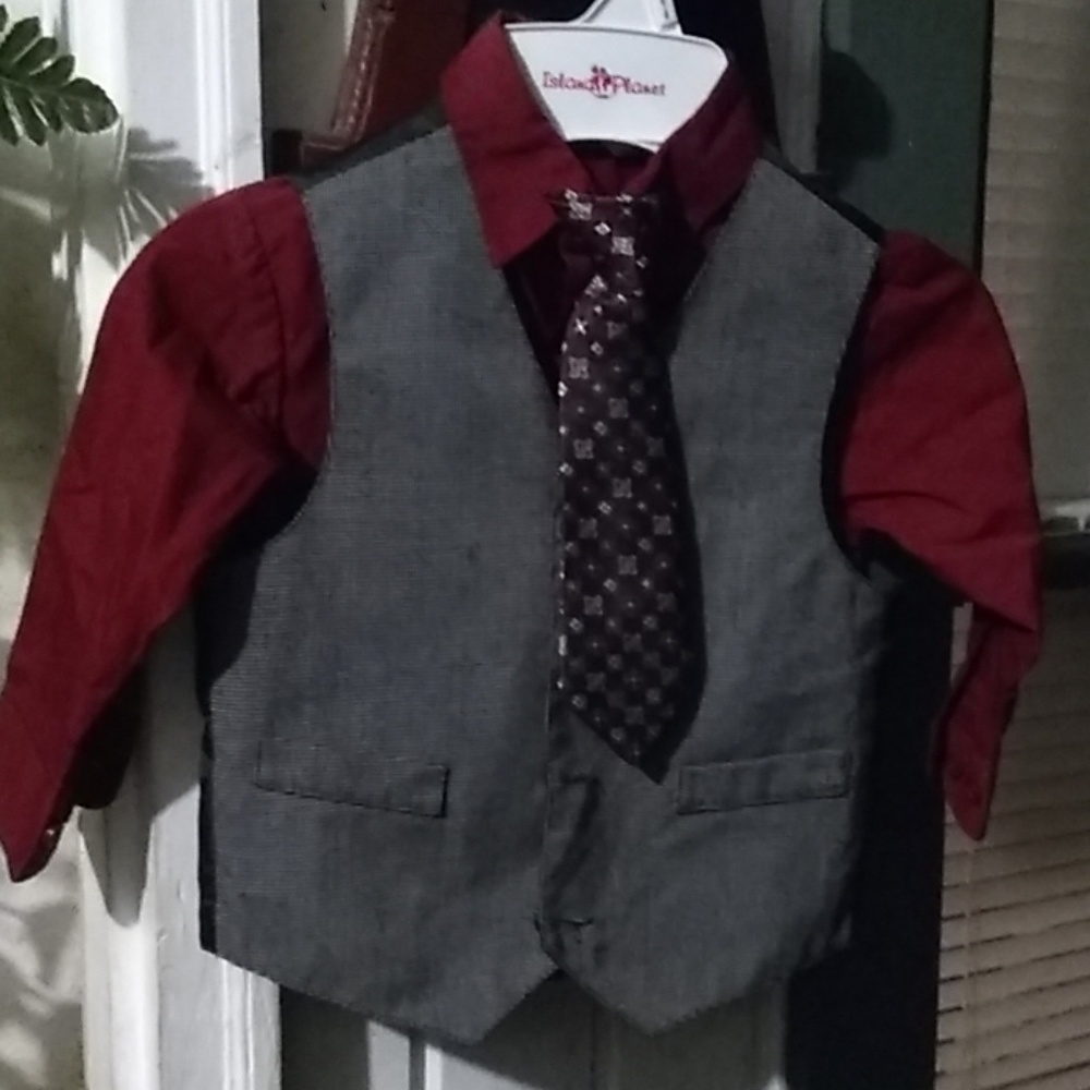 Shirt, vest, and tie